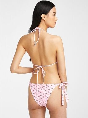 Frankies Bikinis Pink Strawberry Print Bikini Bottoms